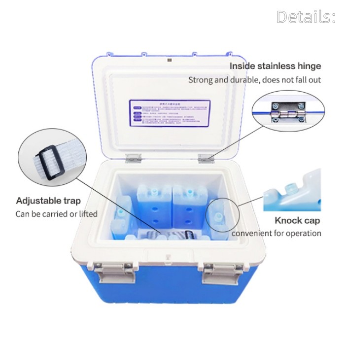 OEM Hard Cooler Box Multi Functional Cool Box Medical Blue