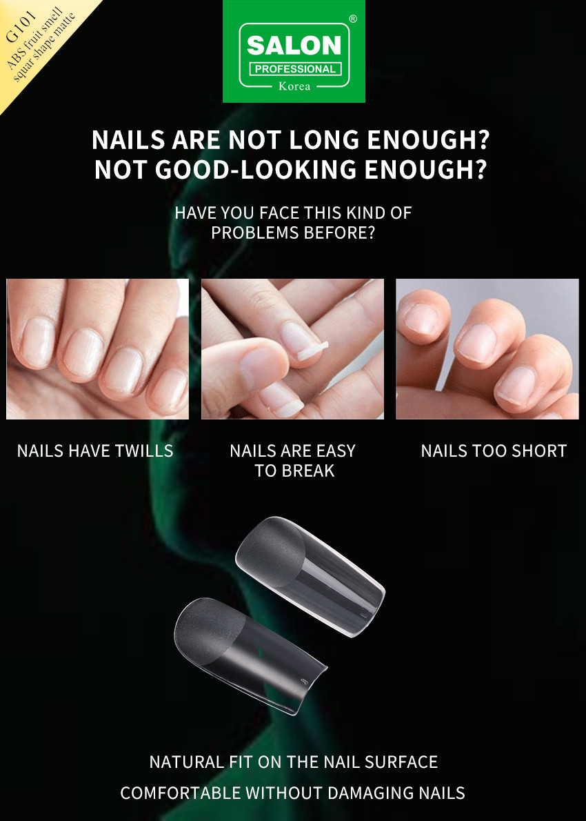 DIY Art Natural Color Full Cover False Nails For Nail Extension 500pcs/Box