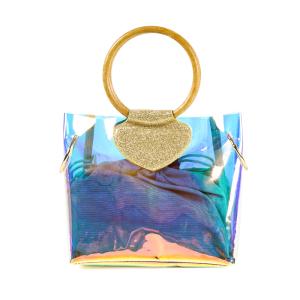 China Large Capacity Holographic PVC Tote Handbags For Women wholesale