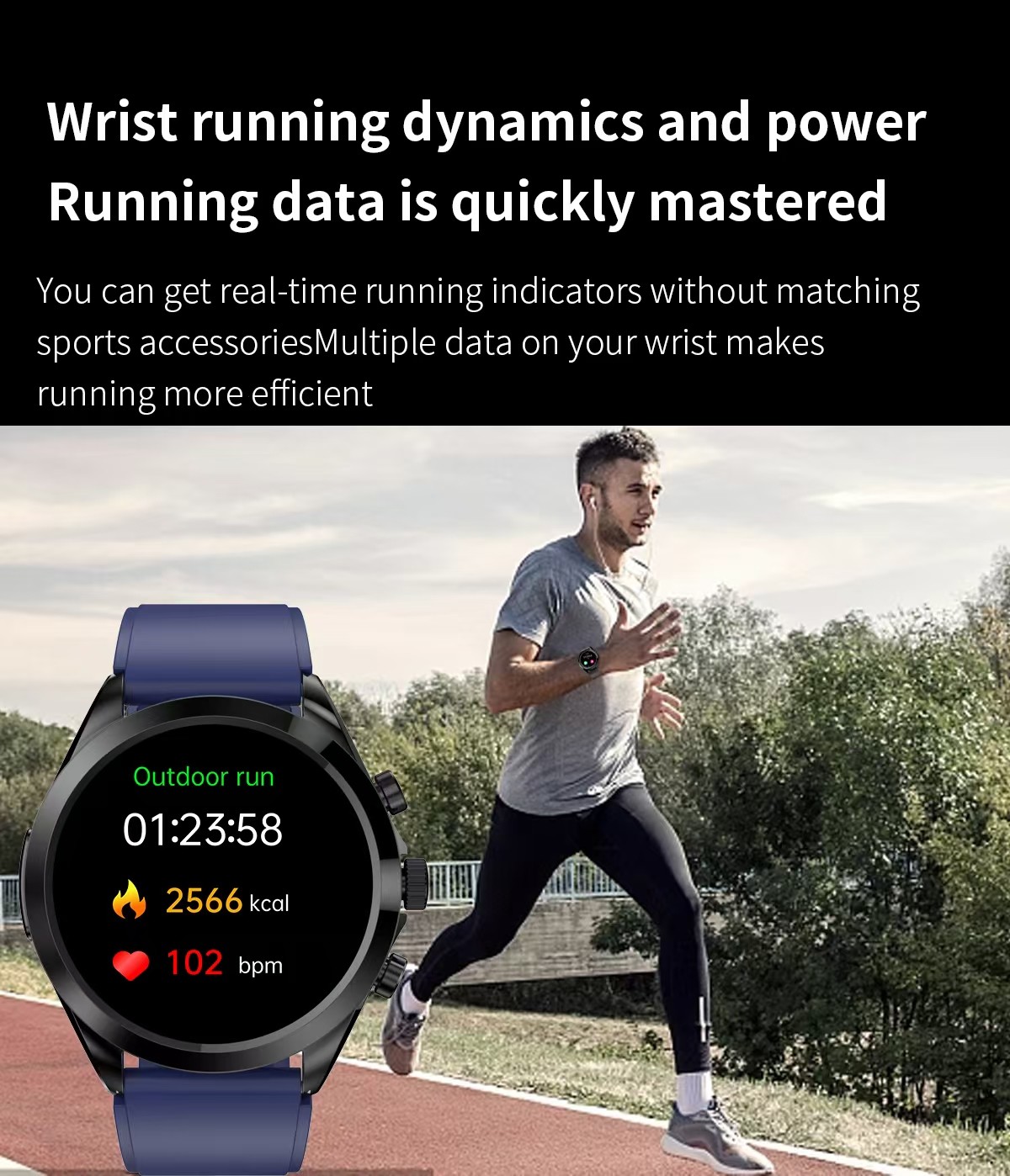 ET440 Health Monitoring Smart Watch Body Temperature Blood Pressure Sleep Monitoring
