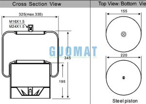 China 4838 NP01 Contitech Air Spring Mercedes Benz Suspension Air Balloon A9463200421 wholesale