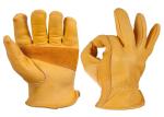 Construction Leather Safety Gloves , Split Leather Work Gloves S - 2XL