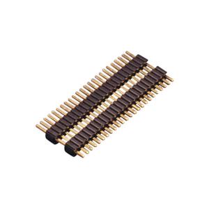 China Breakable Male Straight Gold Plated Black Pin Header Connector 1-40p 2.54mm wholesale