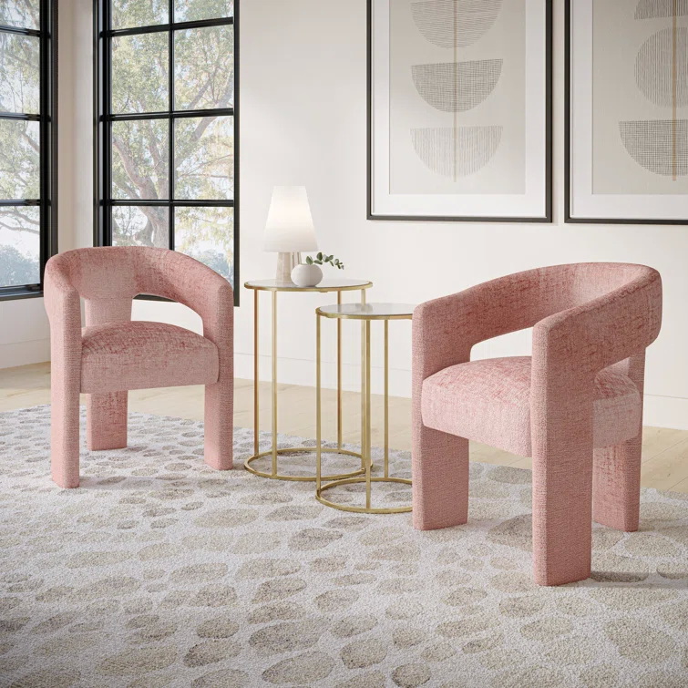 Eco friendly Wooden White Sherpa Accent Chair For Dining Room
