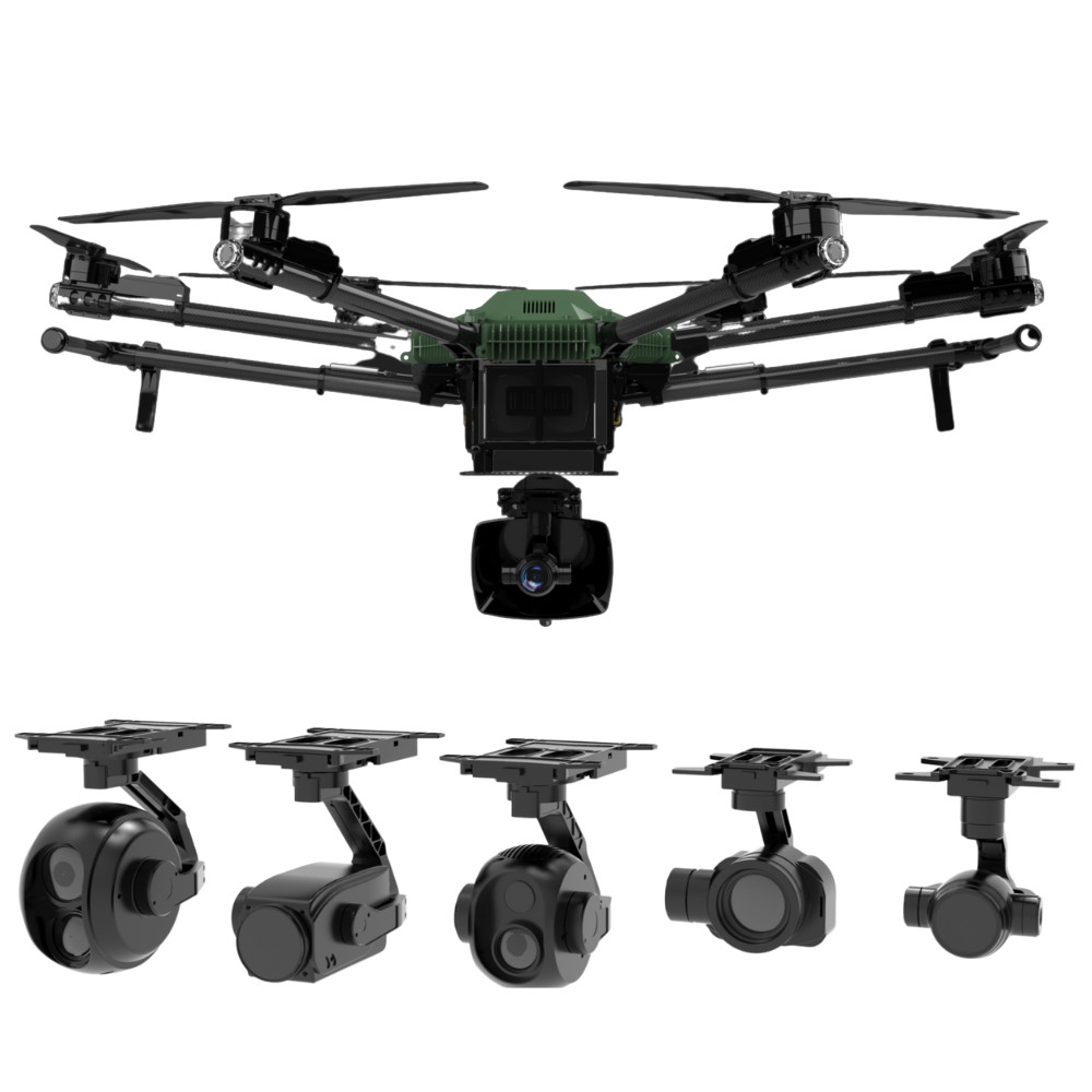 Foldable Security UAV Payload Customized Aerial Surveillance System With Amplifier Speaker HXF600