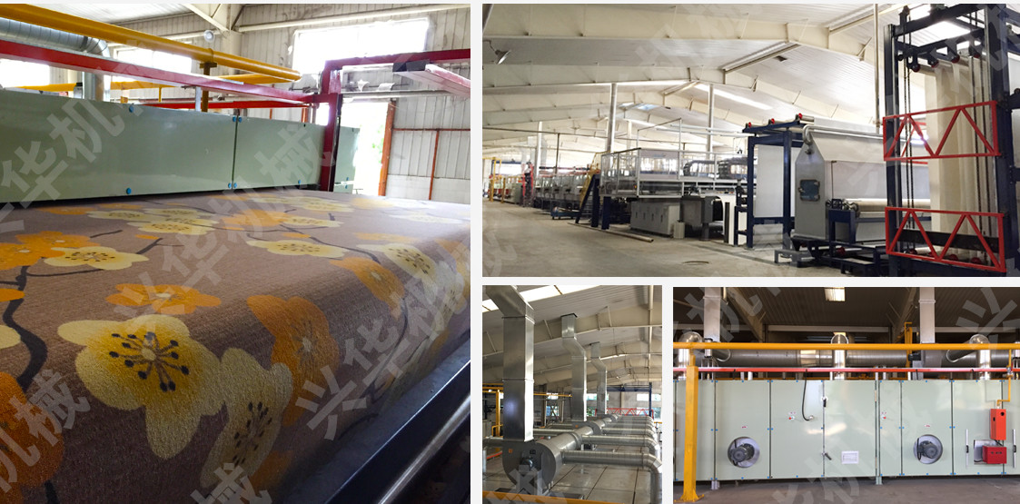 Gas Heating Directly Carpet Printing Machine , Printed Carpet Finishing Production Line