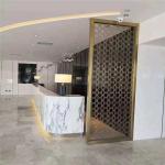 The Most Popular Stainless Steel 3d Pattern Gold Room Partition Wall Divider