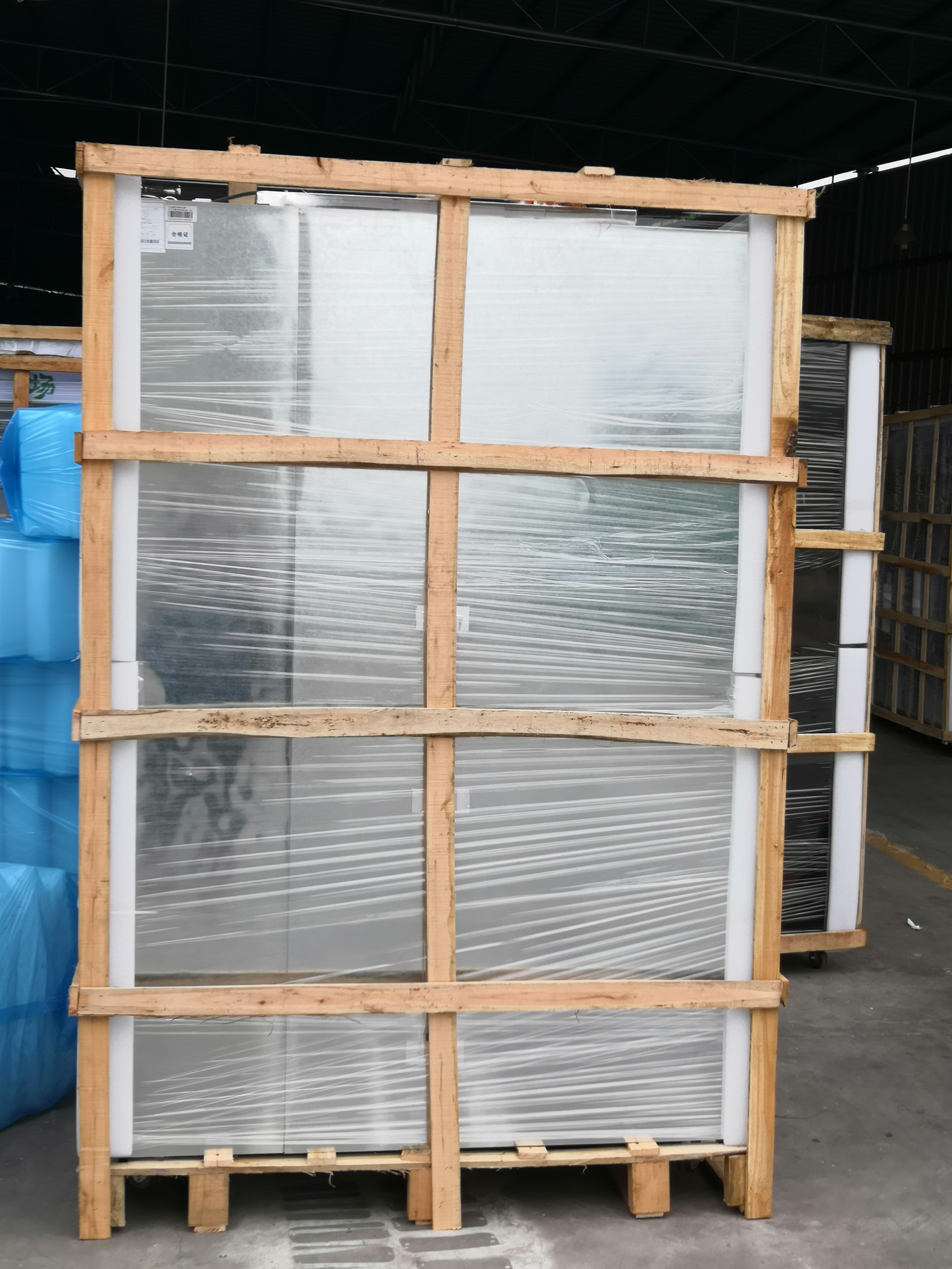 SS304 Glass Door Refrigerator Freezer