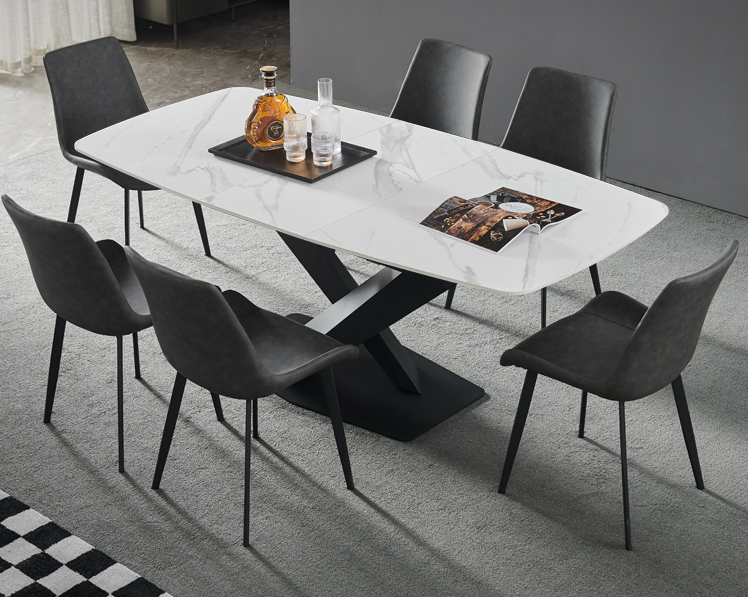 Customized dining room set marble dining table