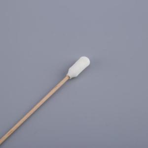 China White Sponge Head Wood Handle Cotton Swabs Stick For Hospital Checkup wholesale
