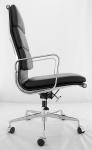 Aluminum Frame Executive Leather Office Chair With Gas Lifting And Knee Tilt