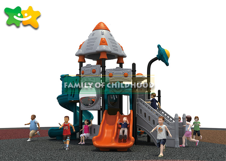 Shopping Mall Plastic Playground Slide Professional Design Non Fade Color
