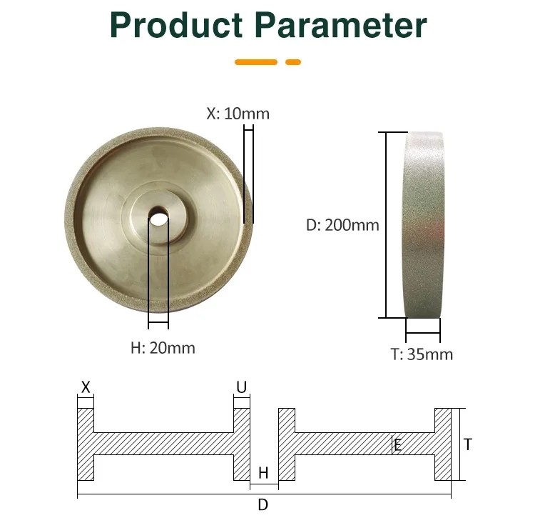 Edging Stone Electroplated Grinding Wheel Diamond Customized