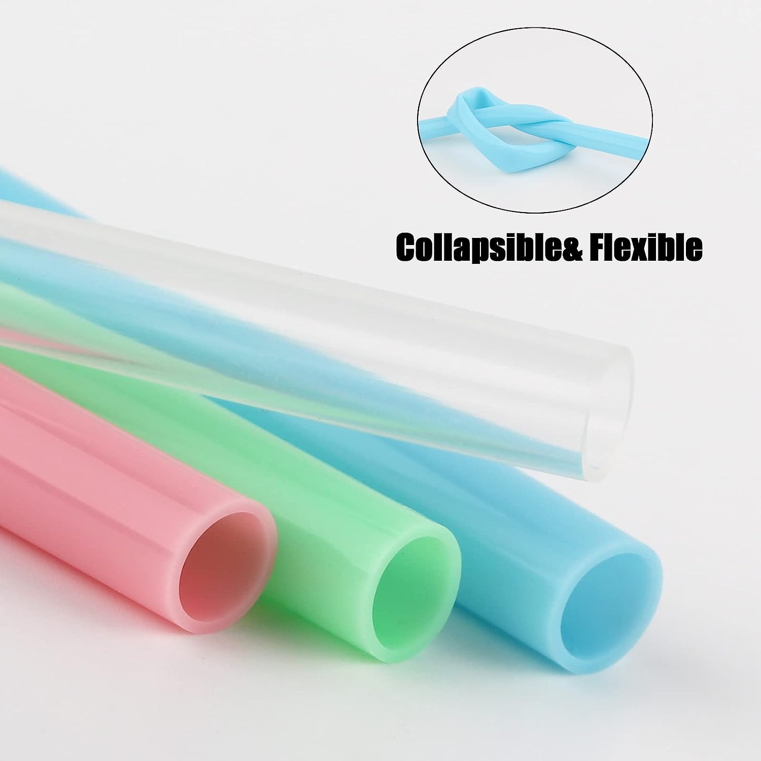 Heatproof Portable Silicone Kitchen Product Drinking Straws Nontoxic