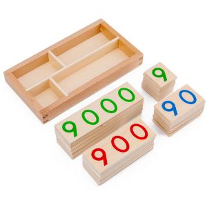 China Montessori 6.5cm Wooden Matching Puzzle Numbers Card wholesale