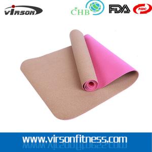 China Ningbo virson Anti--slip eco cork TPE yoga mat.New Product Cork TPE Yoga Mat Manufacturer wholesale