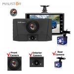 Waterproof 4 Inch WDR Truck Dash Cam Mirror Driving Recorder