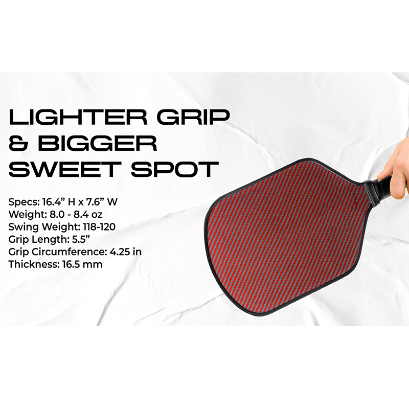 Customized KVL T700 Carbon Fiber Pickleball Paddle Lightweight Portable 42cm Length