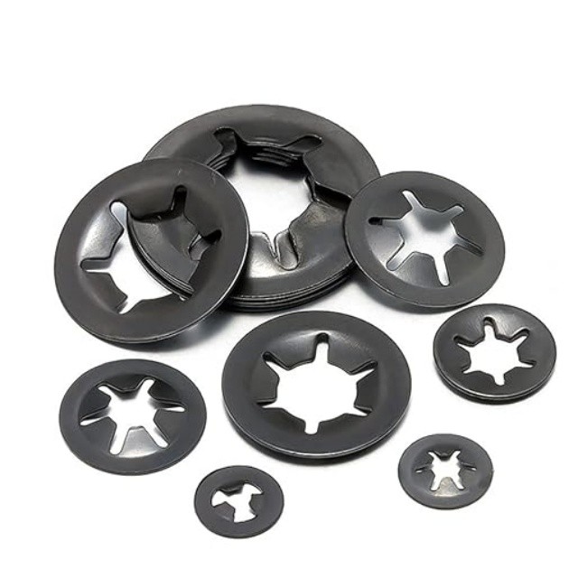 Push On Lock Speed Clip Bearing Clamp Retaining Ring Black Color