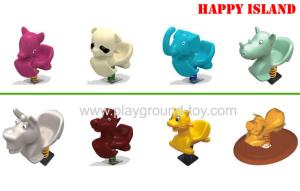 China Animal Imported LLDPE Plastic Rocking Rider For Kids Steel Spring wholesale