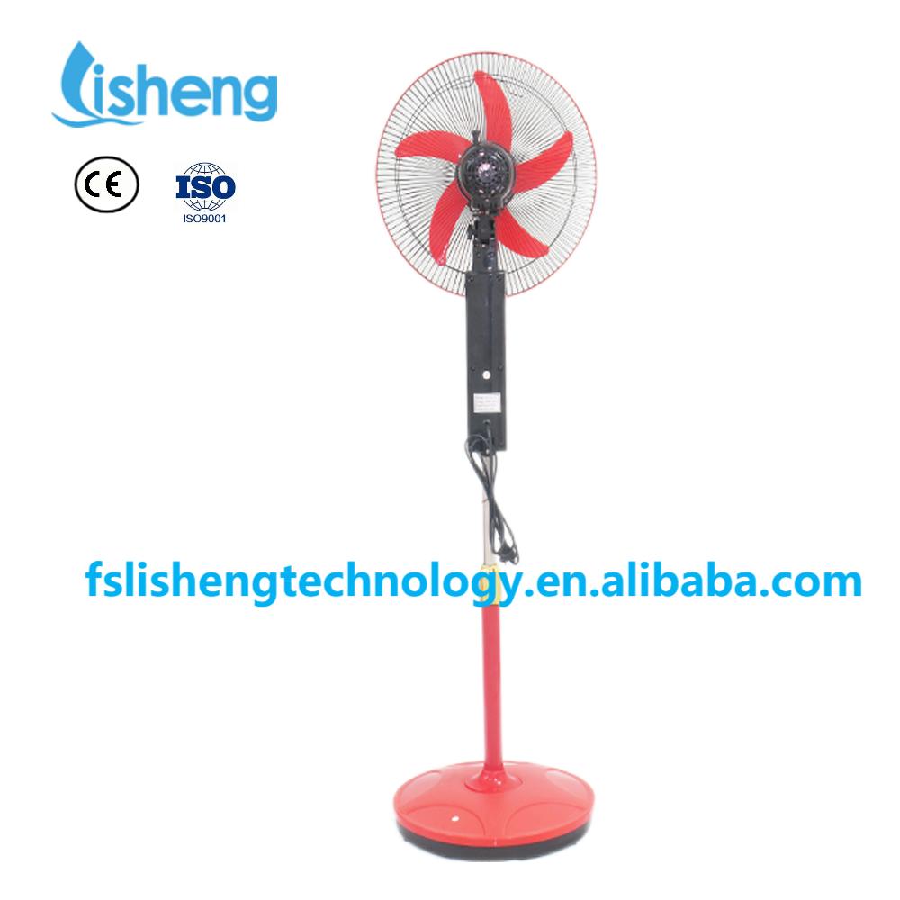 18 Inch Solar Floor Fan Rechargeable With Led Light For Home