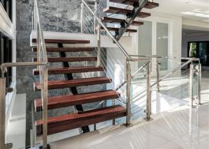 China Open Riser Steel Beam U Shaped Staircase Design Building Regulations Stairs wholesale