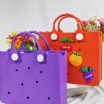 Waterproof Woman EVA Tote Large Shopping Basket Bags Beach Bag Purse Eco Jelly