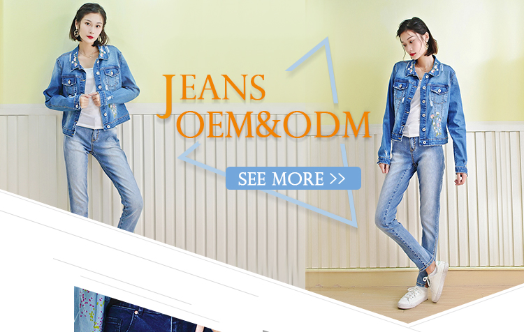 Customized Super Skinny Fit Denim Jeggings For Young Ladies Embroidery Around