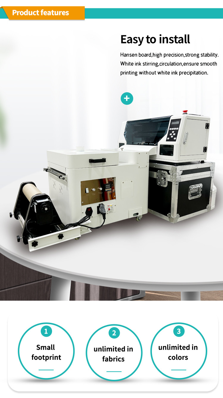 High Quality Dtf Printer Mini A3 Dtf Printer Dual Head Xp600 Powder Shaker Oven
