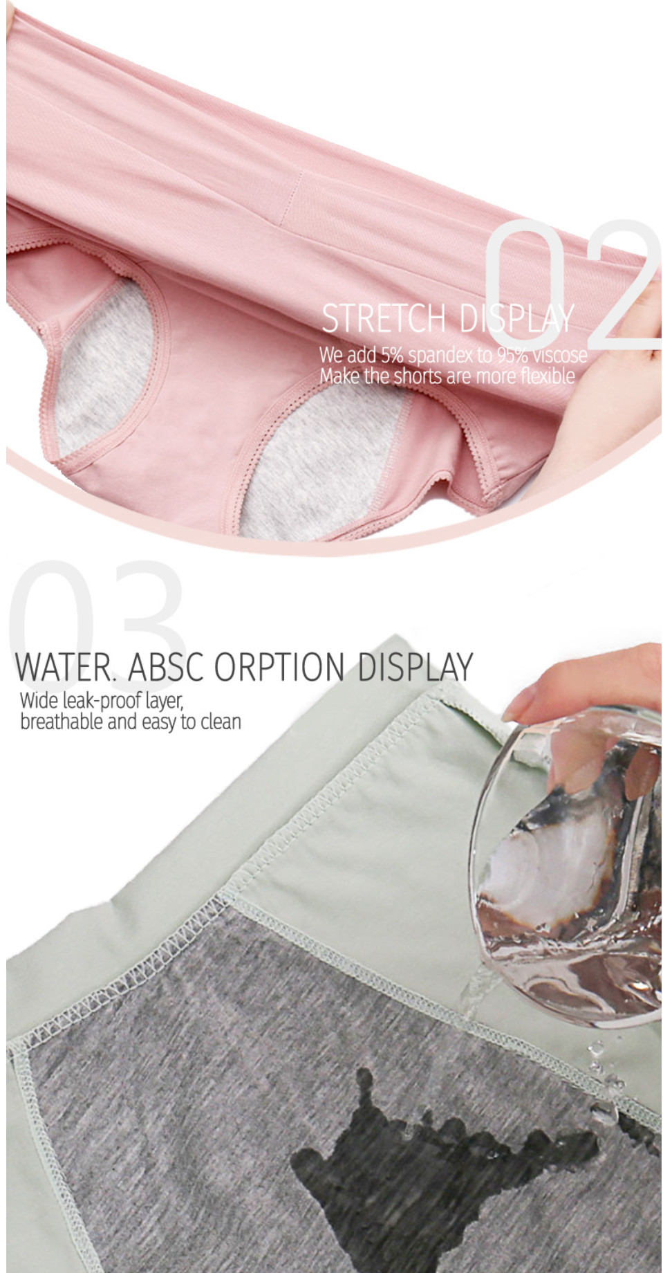 Postpartum Reusable Period Panties For Heavy Flow Plus Size Cotton 3 Layer