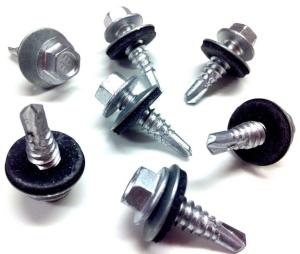 China Stainless Steel Tek Galvanized Outdoor Screws M5.5x55mm With EPDM Washer wholesale