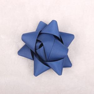 China Satin Pull Bow Ribbon Star Gift Wrapping Decoration Pre Made Solid Blue Color wholesale