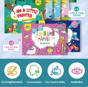 China Panda Juniors 2021 Fashion Coloring Book Child Book Printing Coloring Filling Book for Kids wholesale