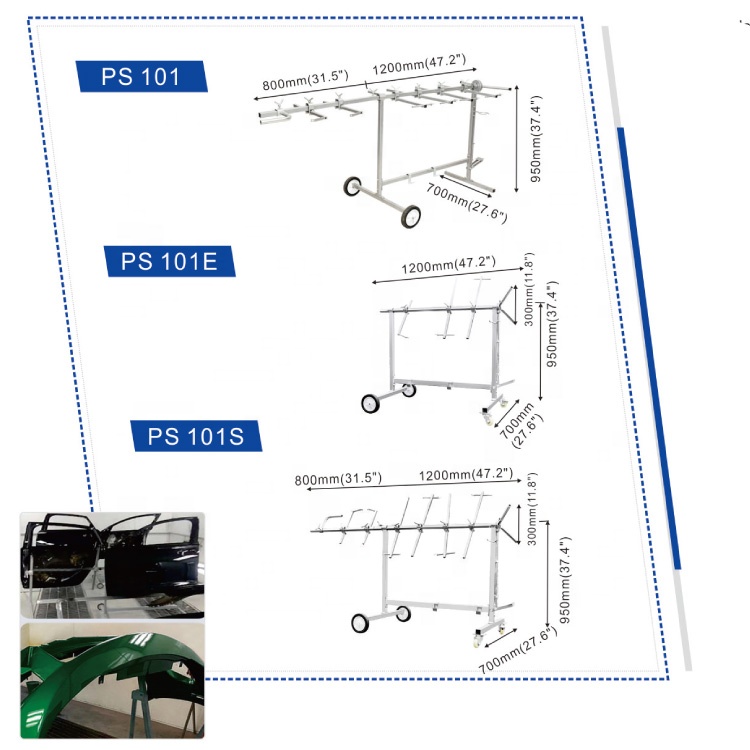 Foldable Automotive Door Paint Stands Compact Structure And Easy Installation
