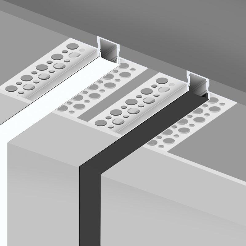 LED Plasterboard Profile Aluminum Alloy 6063 T5 Extrusion Housing For Ceiling Lighting