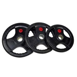 China Gym Weightlifting Cast Iron Dumbbell Plates 20kgs Rubber Bumper wholesale