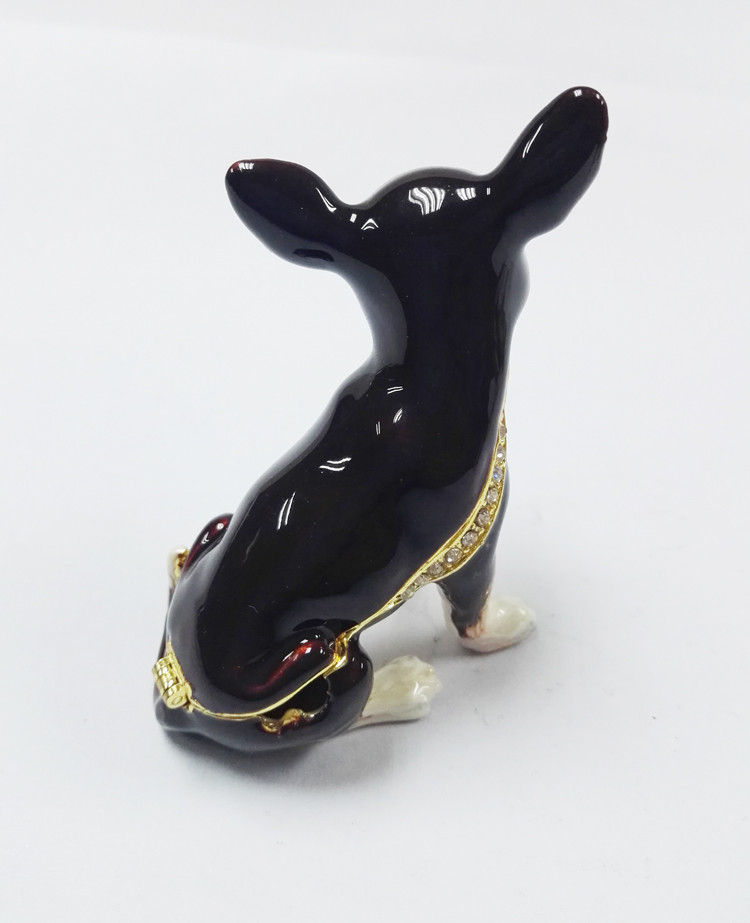 dog bejeweled trinket box dog alloy decorative crafts pewter ornament home decorative