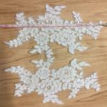 Jacquard Cord Eyelash Lace Applique for Wedding Bridal Dress