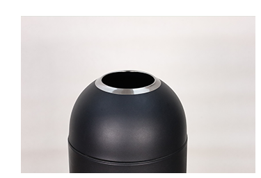 Manufacture Quality Bullet Lid Open Top Standing Garbage Can Stainless Steel Hotel Waste Bin
