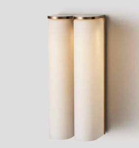 China Dimmable Slim Wall Light Double Frosted Glass Wall Sconce Modern wholesale