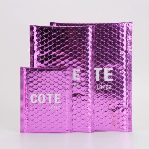 China Customized Hot Pink Metallic Bubble Mailer For Cosmetic Packaging wholesale