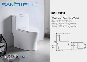 China Ceramic bathroom ware S trap single unit toilet , single piece wc wholesale