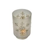 Snow Flake Glass Candle Holders