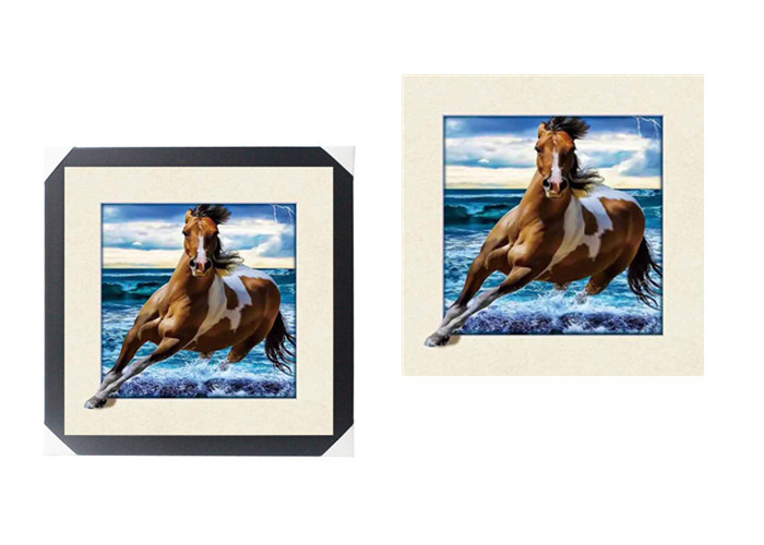 Durable Lenticular Printing Services / 5D Lenticular Picture With PS Frame For Wall Art Decro