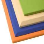 Fireproof Material Acoustic Fabric Wall Covering Red / Yellow / White