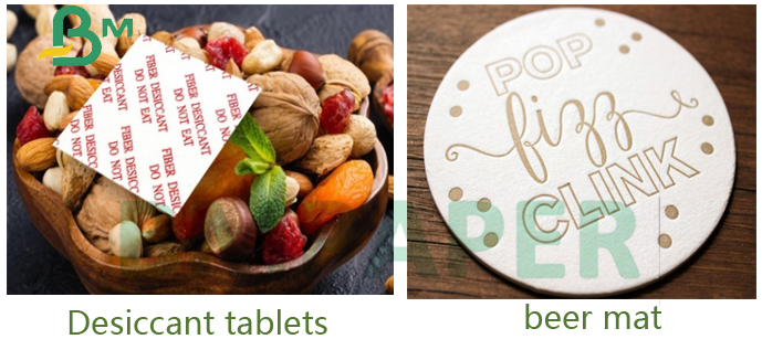 1.5mm 1.6mm Food Grade Absorbent Paperboard For Making Desiccant Tablets 24 x 35inch 