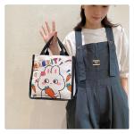 Winnie The Pooh Rubber Stamp Shopping Bag Kiki Titi Cartoon Shoulder Canvas