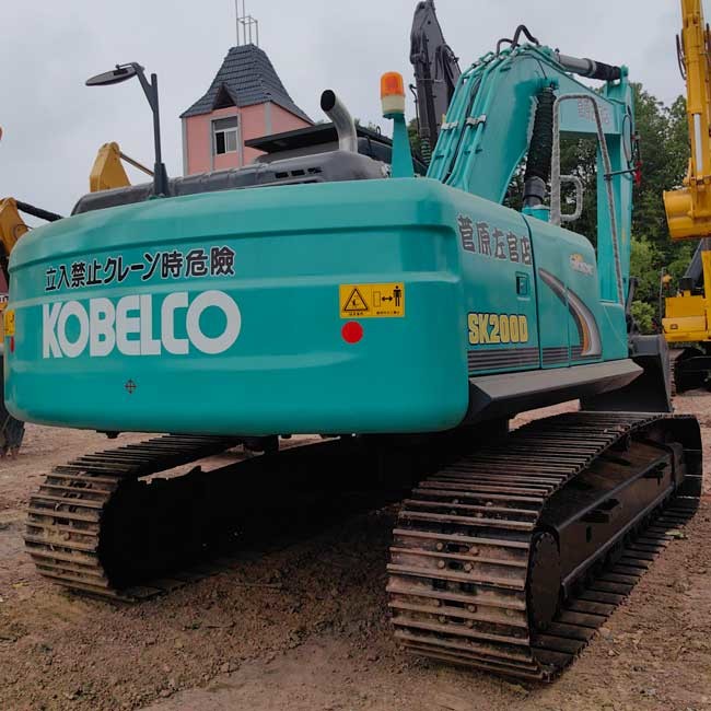 20tons Second Hand Kobelco Excavator Middle SK200D Crawler Excavator 0.8m³ Bucket Capacity