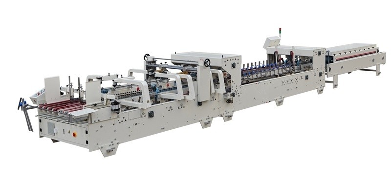 Automatic High-speed 4 & 6-corner Folder Gluer Machine, by cold glue gun or hot-melt glue gun as optional