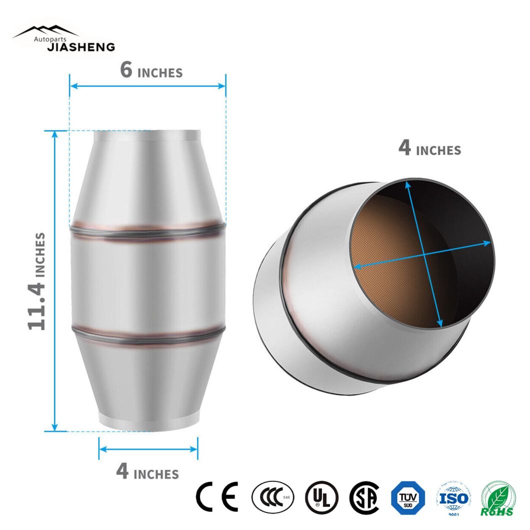 4&quot; Inlet Outlet Universal Catalytic Converter High Quality Stainless Steel Auto Catalytic Converter